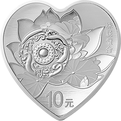 2019吉祥文化金銀紀(jì)念幣30克心形銀質(zhì)紀(jì)念幣