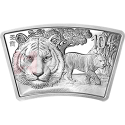 2022中國壬寅（虎）年金銀紀(jì)念幣30克扇形銀質(zhì)紀(jì)念幣