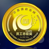 2015年1月：東呈酒店集團(tuán)純銀紀(jì)念章制作紀(jì)念銀牌定制