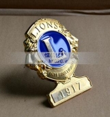 國(guó)際獅子會(huì)純金徽標(biāo),黃金徽章,黃金貴金屬定制