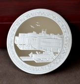 煙臺萬華集團(tuán)年會慶典銀幣加工生產(chǎn),定制定做銀幣銀章