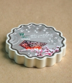 上海世博會純銀月餅,花好月圓銀月餅,中秋銀餅