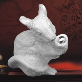 十二生肖鼠純銀擺件鑄造、純銀生肖鼠銀制品