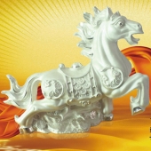 金錢馬純銀禮品加工定制、設(shè)計制作純銀工藝品